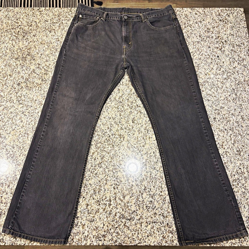 Levi's 527 Bootcut Jeans Mens 38x32 Black Denim Low Rise Slim Boot Cut